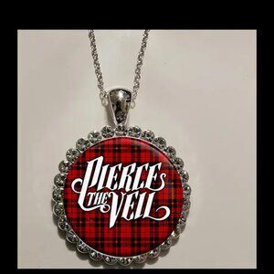 Pierce The Veil 925 Silver necklace Rhinestones gift box